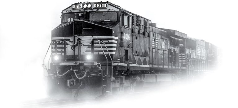 train on snowfield