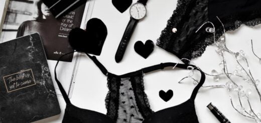 black bra and watch